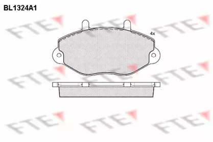 Комплект тормозных колодок (FTE: BL1324A1)