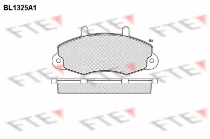 Комплект тормозных колодок (FTE: BL1325A1)