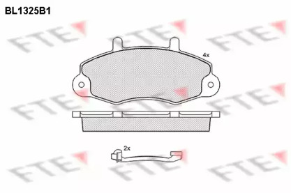 Комплект тормозных колодок (FTE: BL1325B1)