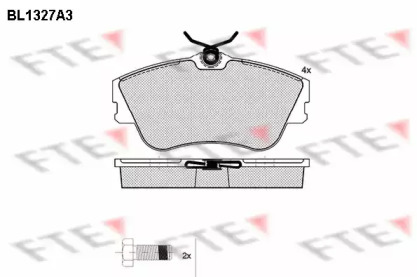 Комплект тормозных колодок (FTE: BL1327A3)