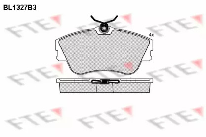 Комплект тормозных колодок (FTE: BL1327B3)