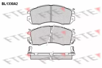 Комплект тормозных колодок (FTE: BL1330A2)