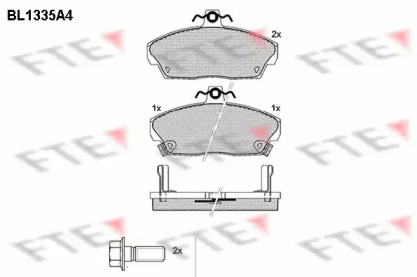 Комплект тормозных колодок (FTE: BL1335A4)