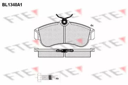 Комплект тормозных колодок (FTE: BL1340A1)