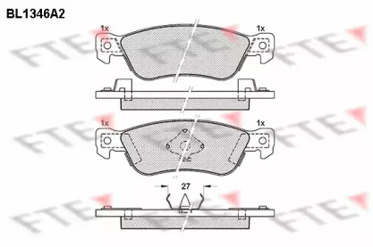 Комплект тормозных колодок (FTE: BL1346A2)