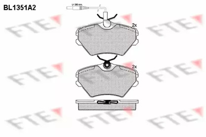 Комплект тормозных колодок (FTE: BL1351A2)