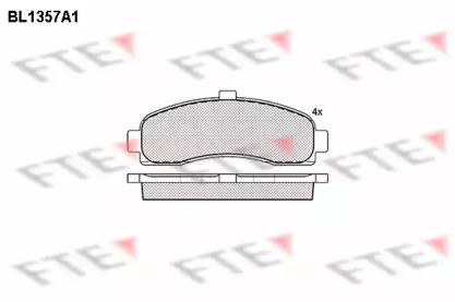 Комплект тормозных колодок (FTE: BL1357A1)