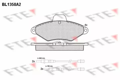 Комплект тормозных колодок (FTE: BL1358A2)