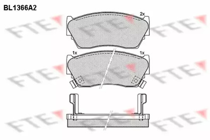Комплект тормозных колодок (FTE: BL1366A2)