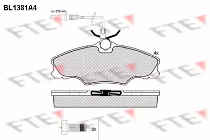 Комплект тормозных колодок (FTE: BL1381A4)