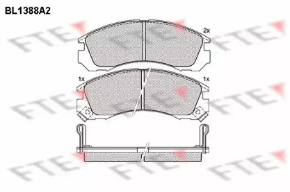 Комплект тормозных колодок (FTE: BL1388A2)