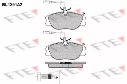 Комплект тормозных колодок (FTE: BL1391A2)