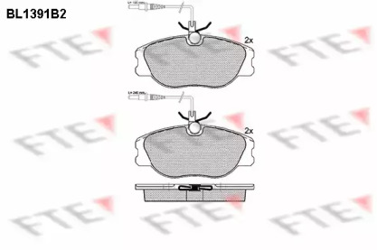 Комплект тормозных колодок (FTE: BL1391B2)