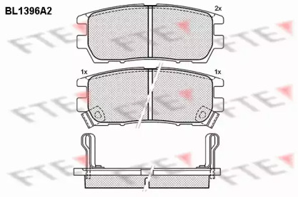 Комплект тормозных колодок (FTE: BL1396A2)