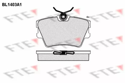 Комплект тормозных колодок (FTE: BL1403A1)