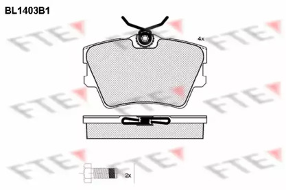 Комплект тормозных колодок (FTE: BL1403B1)