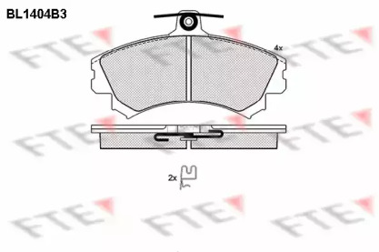 Комплект тормозных колодок (FTE: BL1404B3)