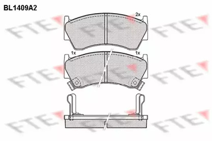 Комплект тормозных колодок (FTE: BL1409A2)