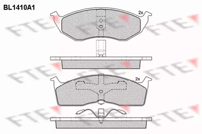 Комплект тормозных колодок (FTE: BL1410A1)