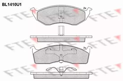 Комплект тормозных колодок (FTE: BL1410U1)