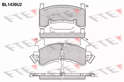 Комплект тормозных колодок (FTE: BL1430U2)