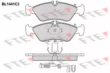 Комплект тормозных колодок (FTE: BL1441C2)