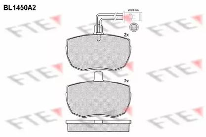 Комплект тормозных колодок (FTE: BL1450A2)