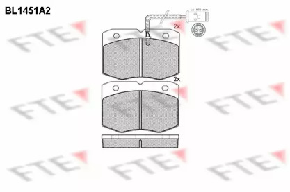 Комплект тормозных колодок (FTE: BL1451A2)