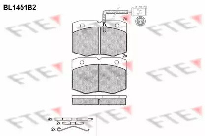 Комплект тормозных колодок (FTE: BL1451B2)