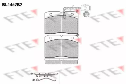 Комплект тормозных колодок (FTE: BL1452B2)