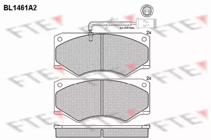 Комплект тормозных колодок (FTE: BL1461A2)