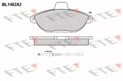 Комплект тормозных колодок (FTE: BL1482A2)