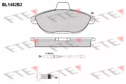 Комплект тормозных колодок (FTE: BL1482B2)