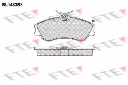 Комплект тормозных колодок (FTE: BL1483B3)