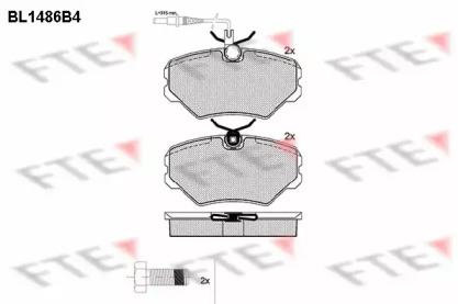 Комплект тормозных колодок (FTE: BL1486B4)