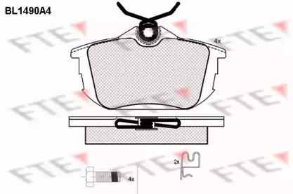 Комплект тормозных колодок (FTE: BL1490A4)
