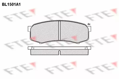 Комплект тормозных колодок (FTE: BL1501A1)