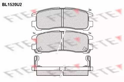 Комплект тормозных колодок (FTE: BL1520U2)
