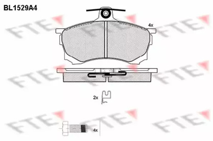 Комплект тормозных колодок (FTE: BL1529A4)