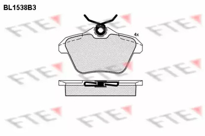 Комплект тормозных колодок (FTE: BL1538B3)