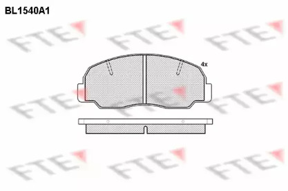 Комплект тормозных колодок (FTE: BL1540A1)