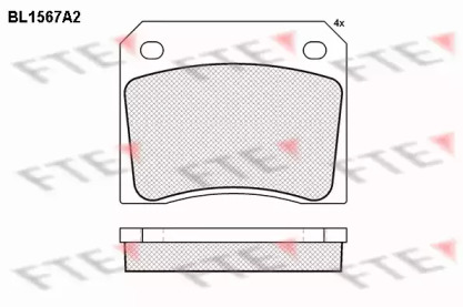 Комплект тормозных колодок (FTE: BL1567A2)