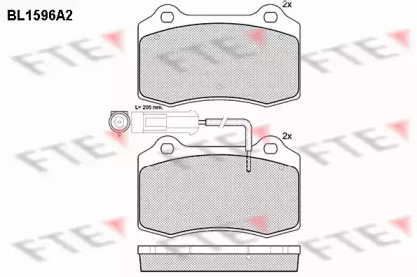 Комплект тормозных колодок (FTE: BL1596A2)