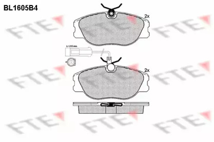 Комплект тормозных колодок (FTE: BL1605B4)