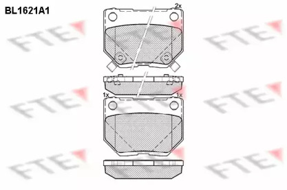 Комплект тормозных колодок (FTE: BL1621A1)