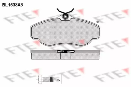 Комплект тормозных колодок (FTE: BL1638A3)