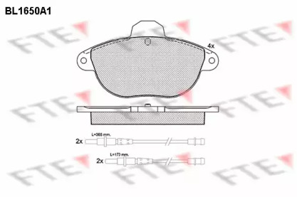 Комплект тормозных колодок (FTE: BL1650A1)