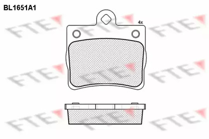 Комплект тормозных колодок (FTE: BL1651A1)