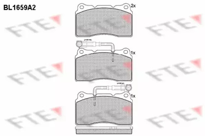 Комплект тормозных колодок (FTE: BL1659A2)