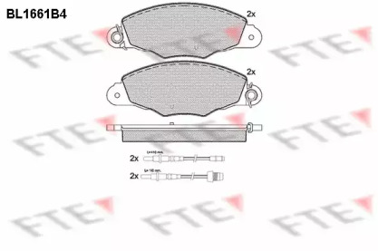 Комплект тормозных колодок (FTE: BL1661B4)